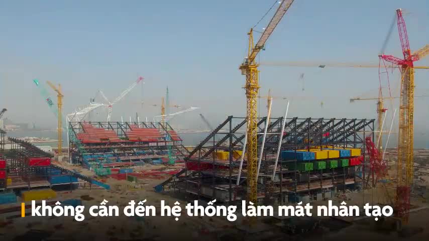 Quá trình xây dựng sân vận động từ 974 thùng container