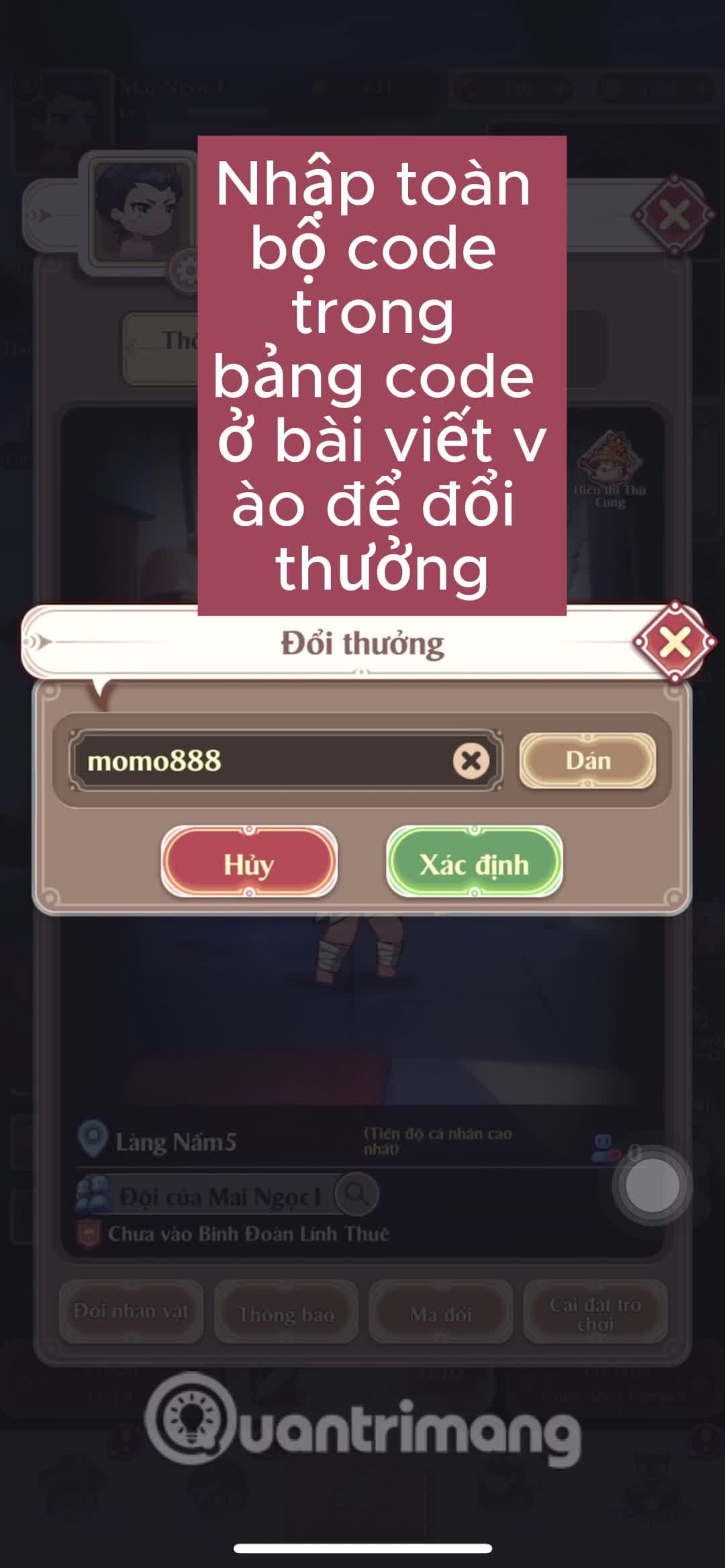 Code Nấm và Anh Hùng mới nhất