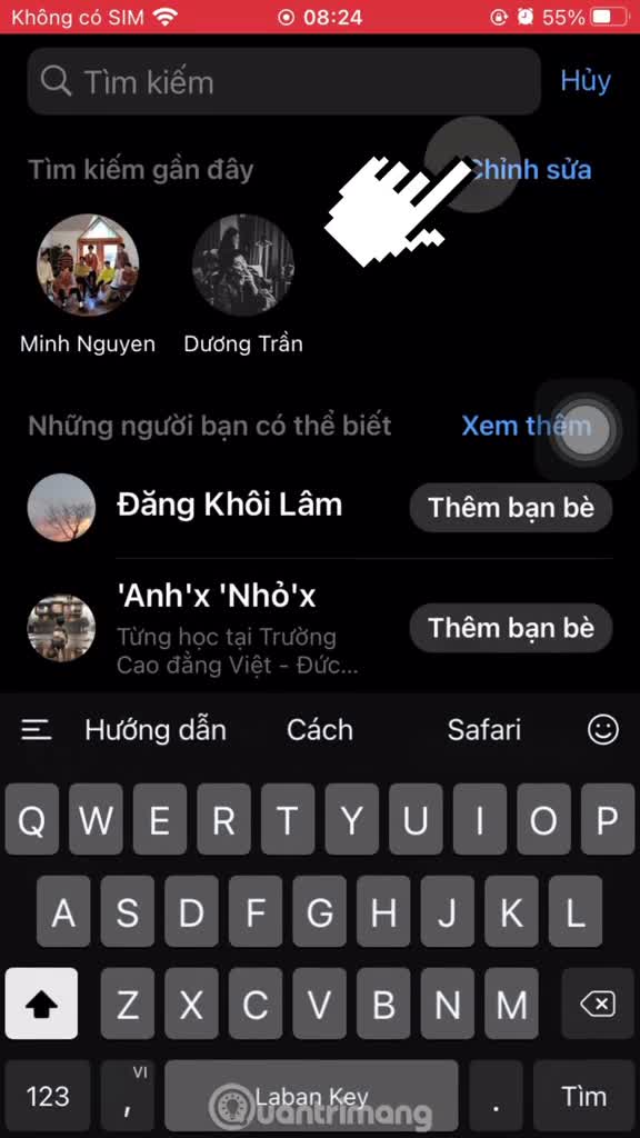 Hướng dẫn xóa lịch sử tìm kiếm trên Messenger