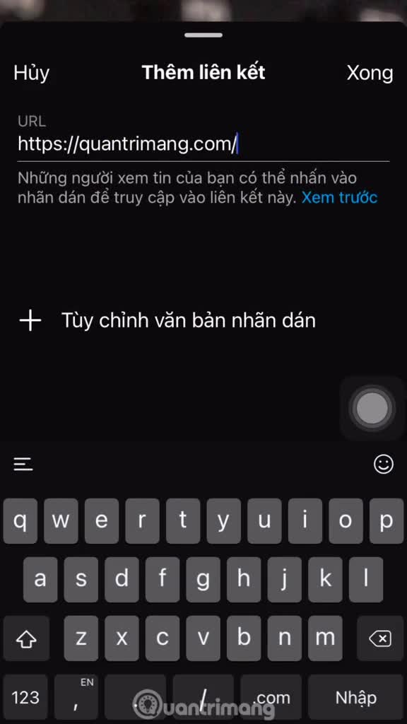 Hướng dẫn chèn link vào Story Facebook