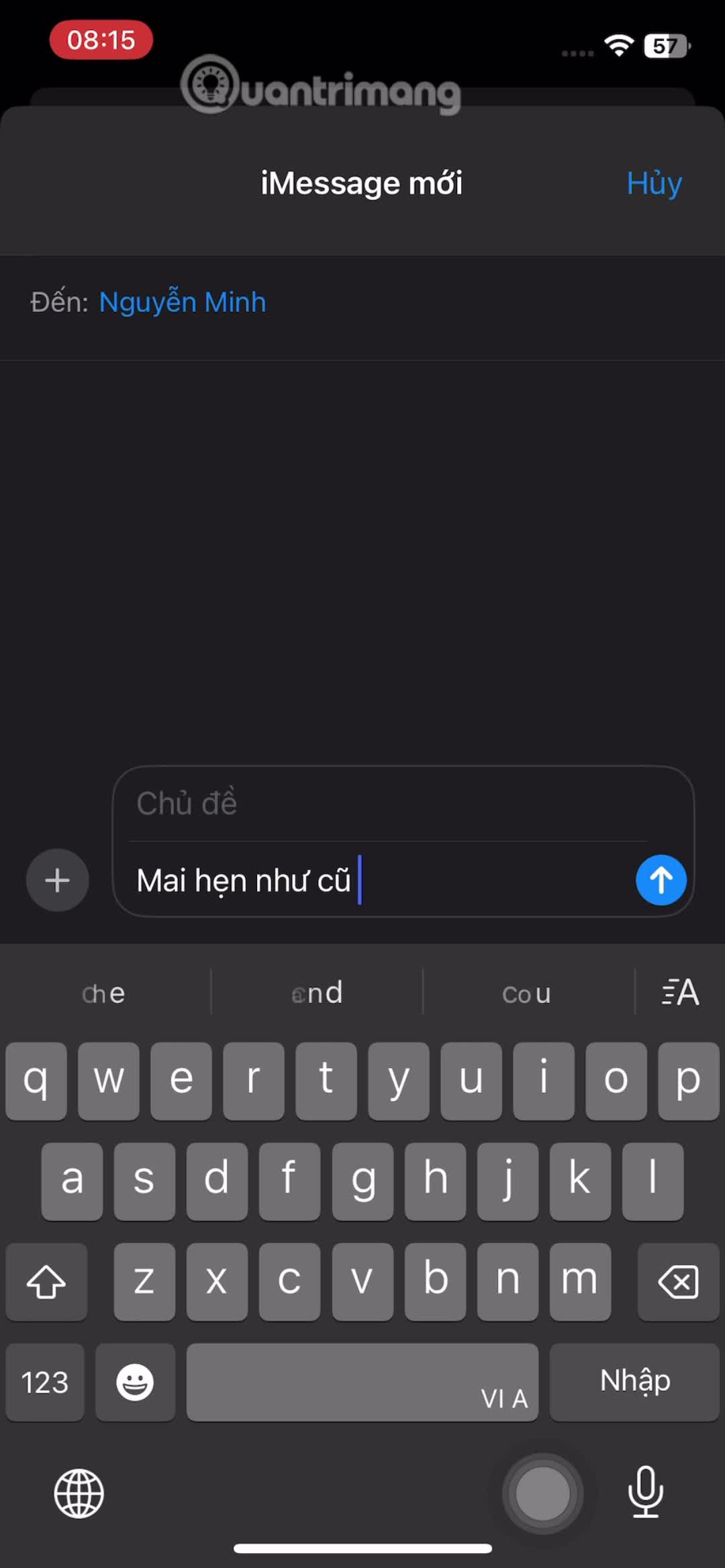 Cách tạo tin nhắn động trên iMessage iOS 18