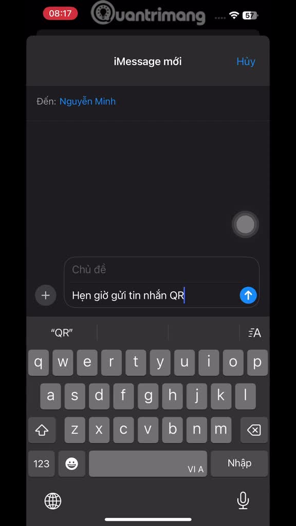 Lên lịch gửi tin nhắn trên iOS 18