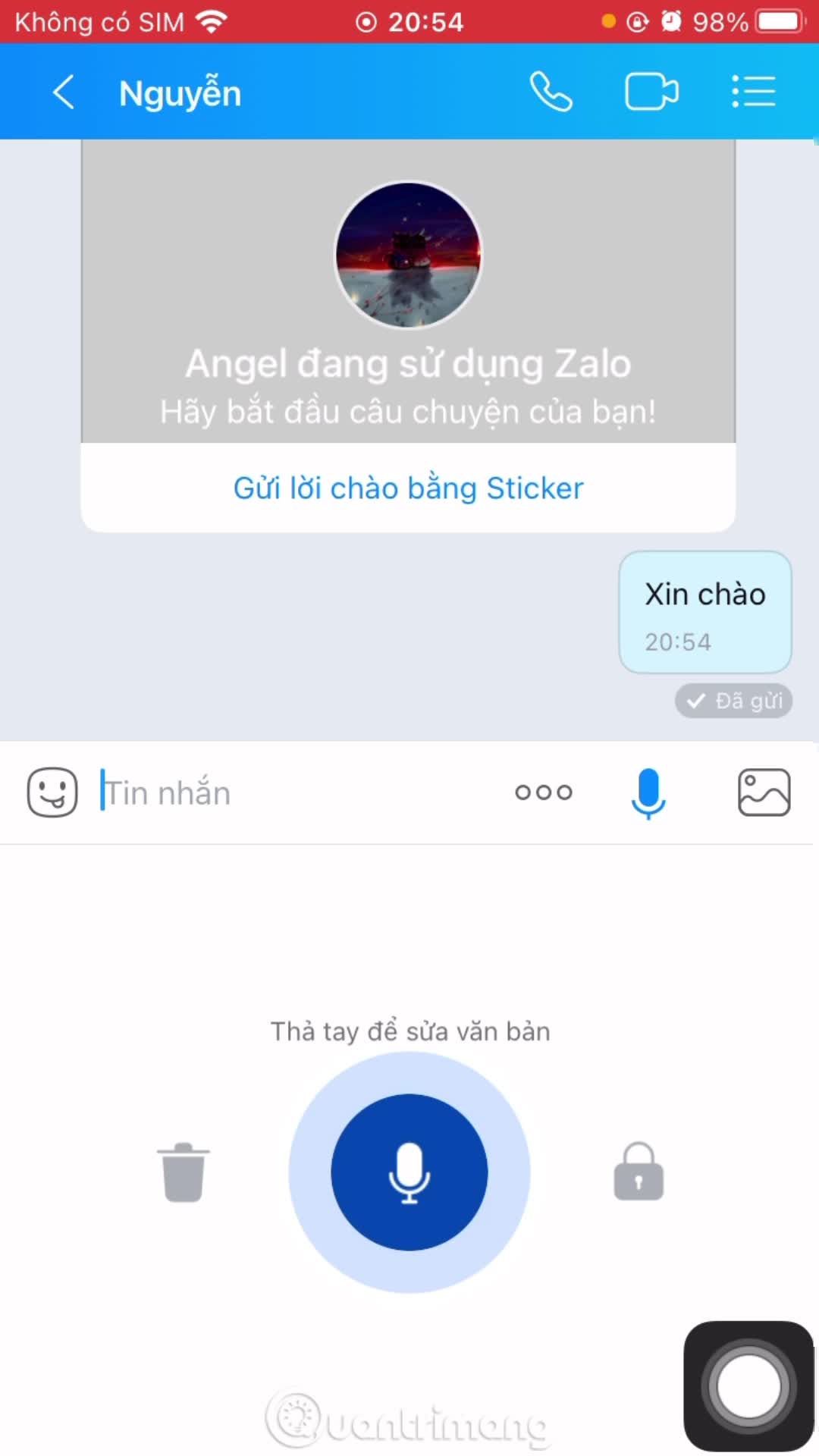 Hướng dẫn chuyển giọng nói thành tin nhắn Zalo 