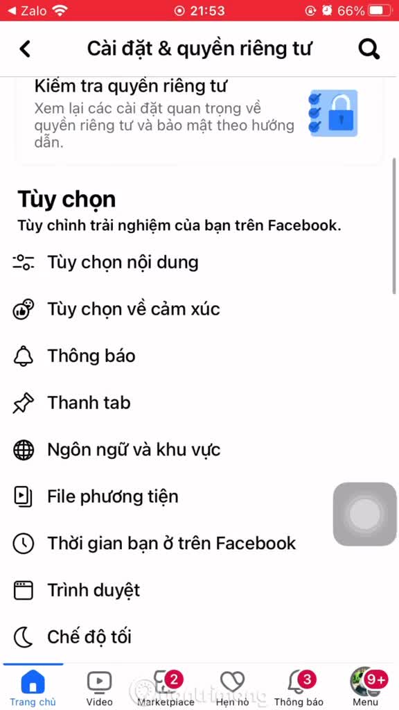 Hướng dẫn chuyển bài đăng Facebook sang Zalo 