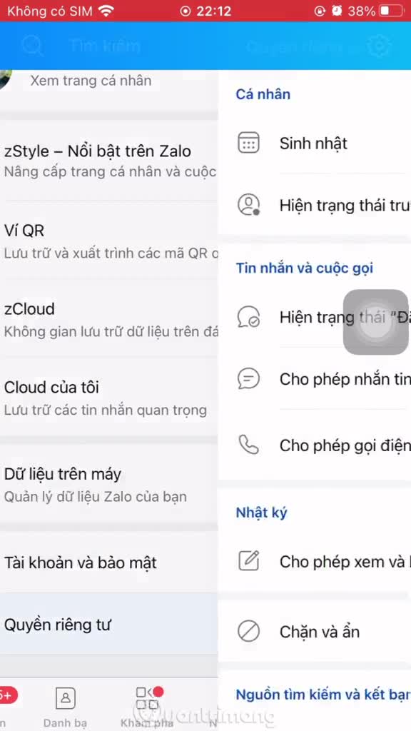 Hướng dẫn tắt tự động kết bạn Zalo qua danh bạ