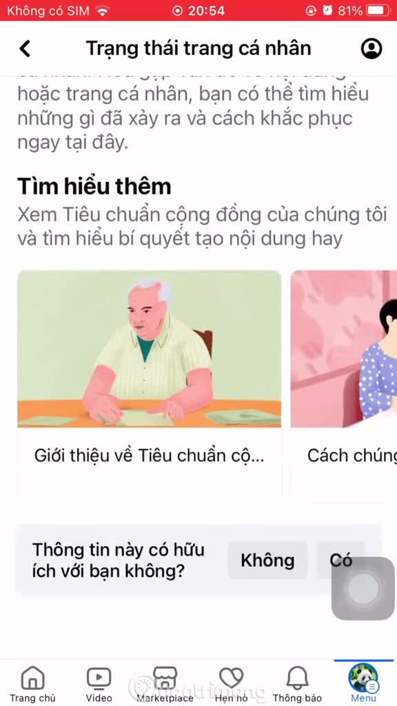 Hướng dẫn kiểm tra trạng thái tài khoản Facebook