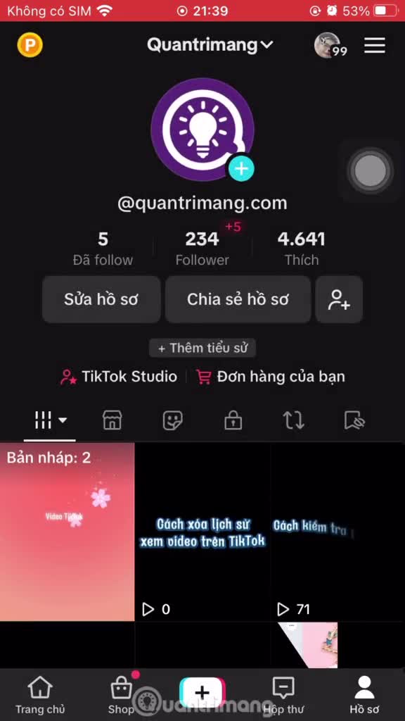 Hướng dẫn xóa video đã xem trên TikTok