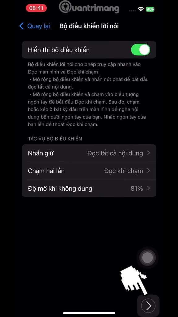 Cách đọc màn hình iPhone bằng tiếng Việt