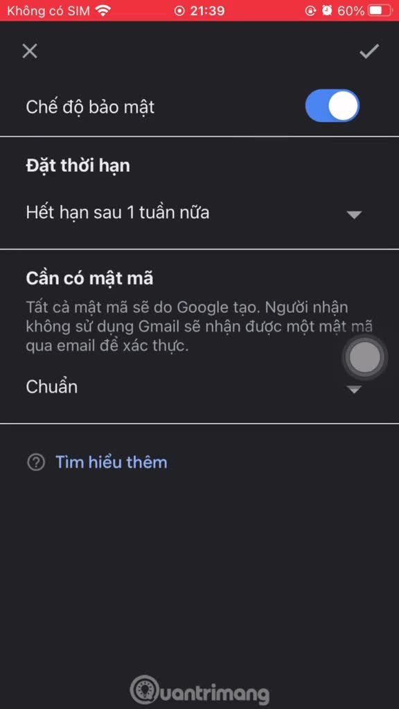 Cách gửi email tự hủy trong Gmail