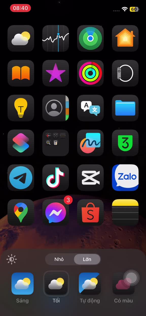 Mẹo ẩn tên ứng dụng trên màn hình chính iOS 18
