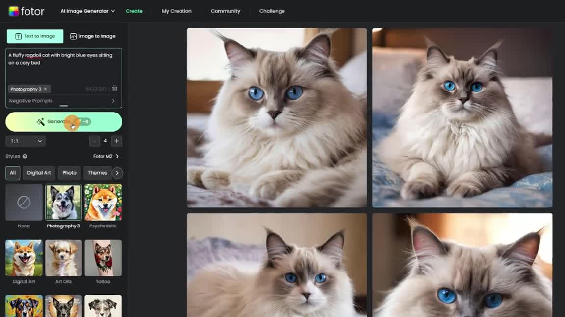 Tạo ảnh đẹp miễn phí với AI trên Fotor