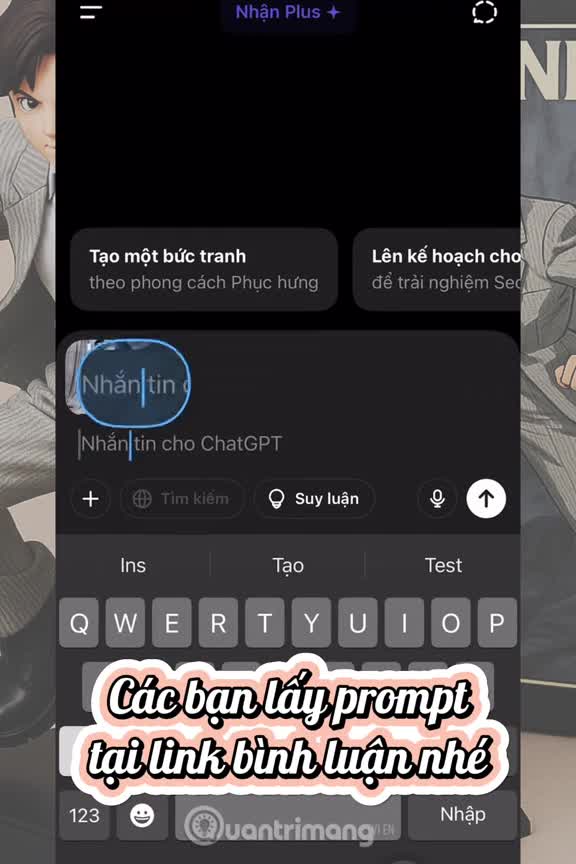 Hướng dẫn tạo ảnh nhân vật hành động anime từ ChatGPT