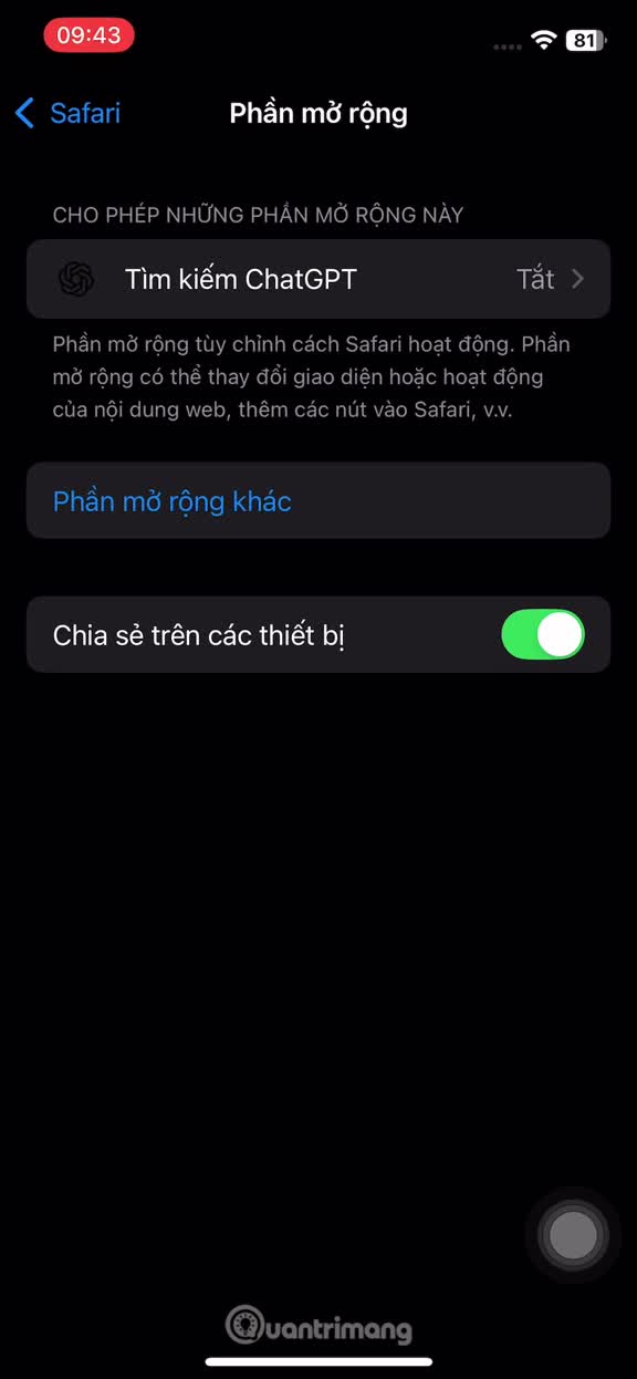Mẹo cài ChatGPT làm tìm kiếm mặc định trên iPhone