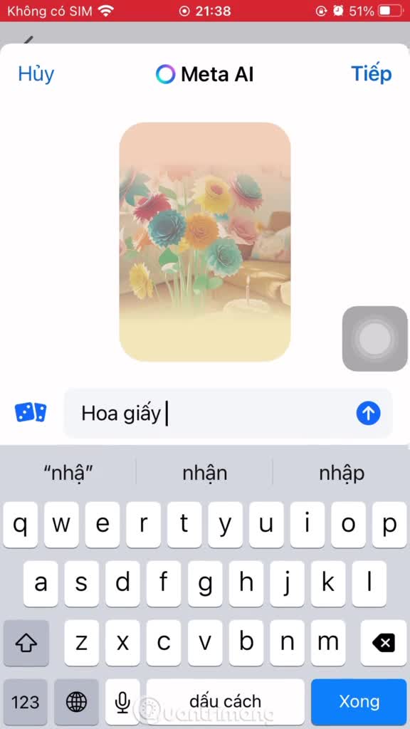 Hướng dẫn tạo chủ đề AI giao diện chat Messenger