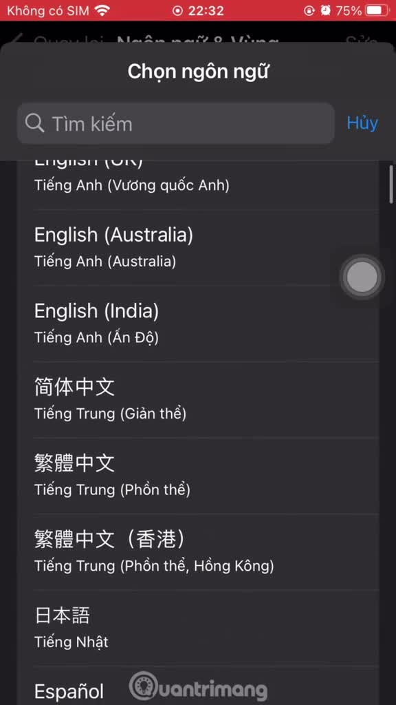 Mẹo đổi ngôn ngữ ứng dụng trên iPhone
