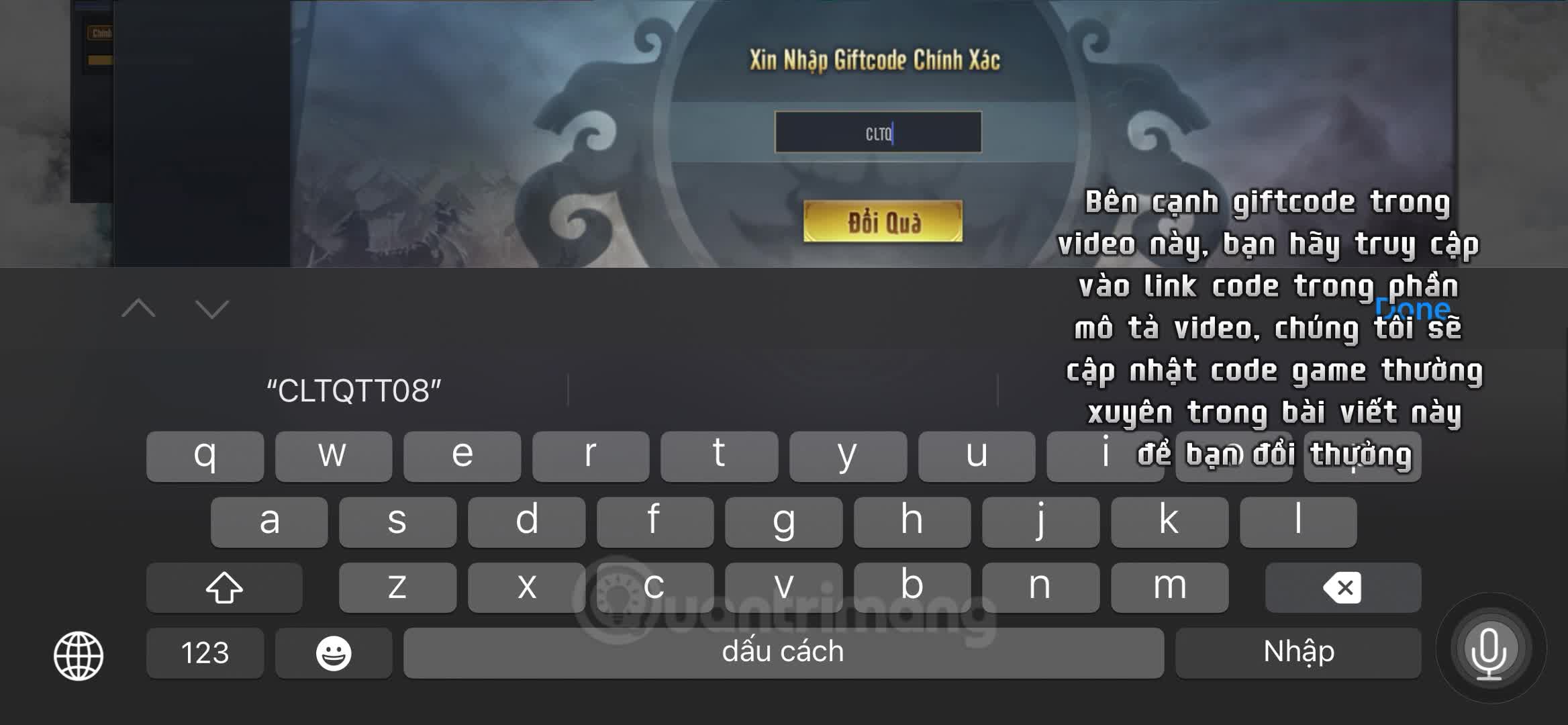 Full giftcode Chiến Loạn Tam Quốc mới nhất và cách đổi code lấy thưởng
