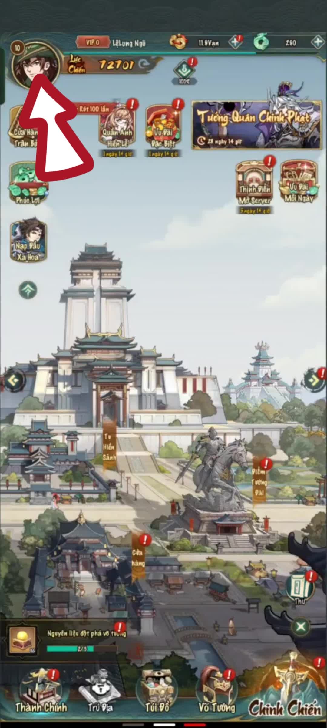 Hướng dẫn nhập code game Quần Anh Phong Hoa Lục