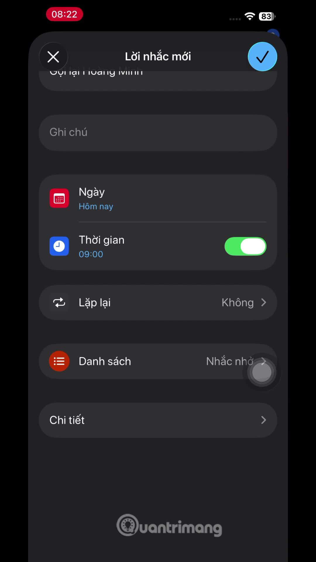 Hướng dẫn tạo lời nhắc gọi lại trên iPhone