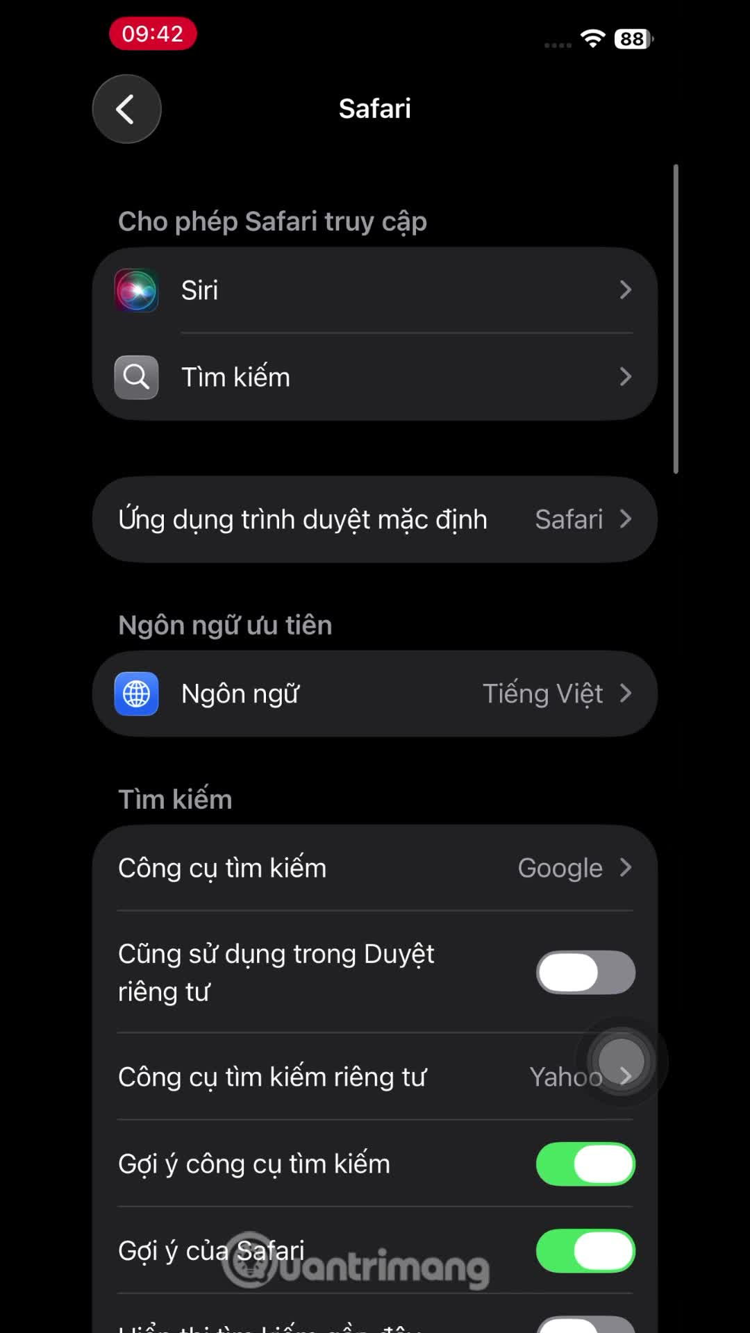 Hướng dẫn đổi vị trí thanh tìm kiếm trên iPhone