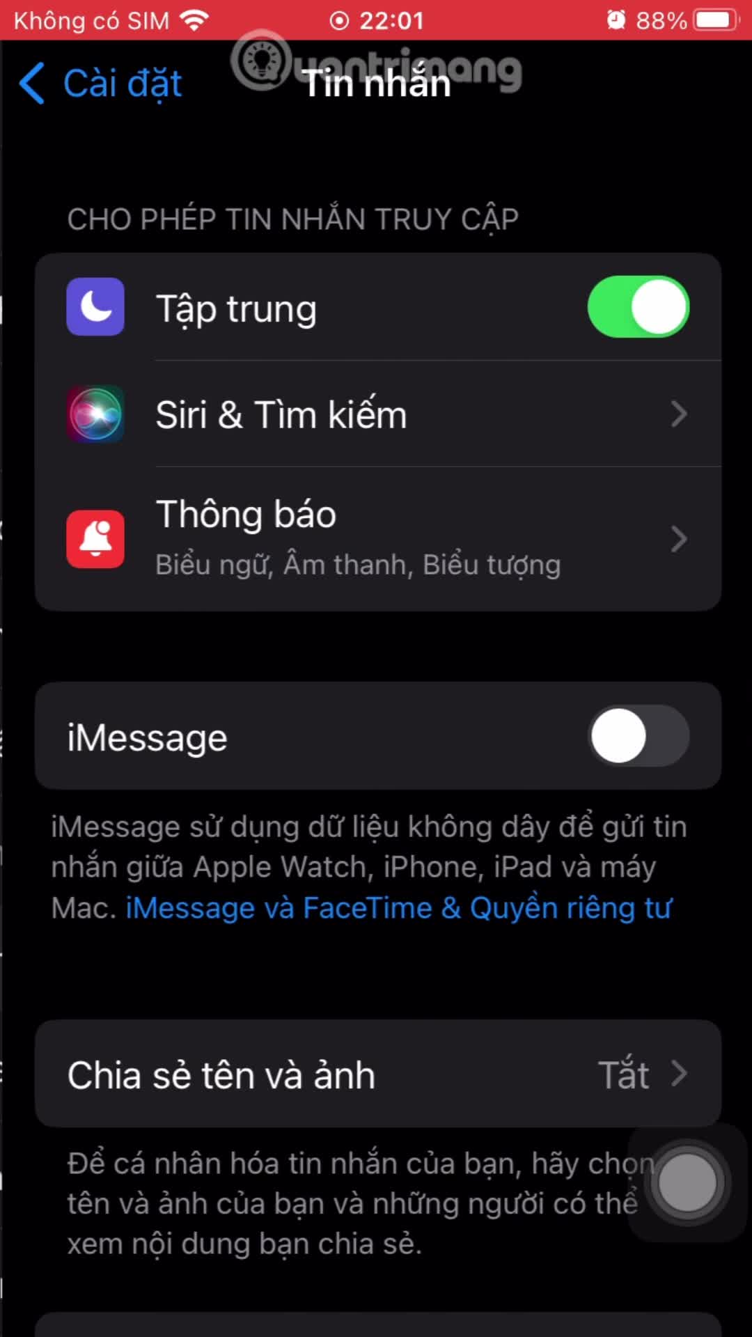 Hướng dẫn bật rung tin nhắn trên iPhone
