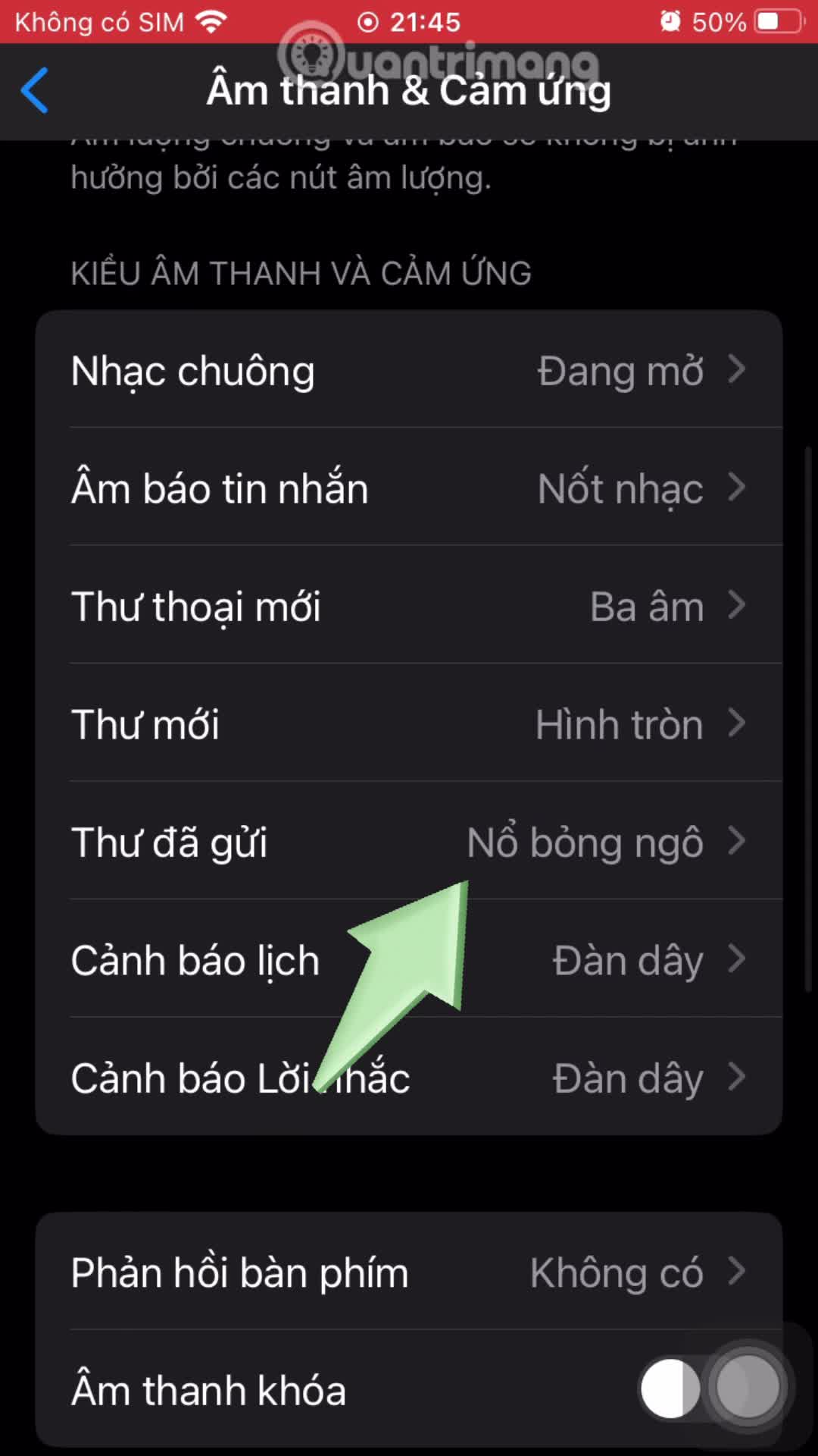 Cách tắt âm báo gửi email trên Apple Mail