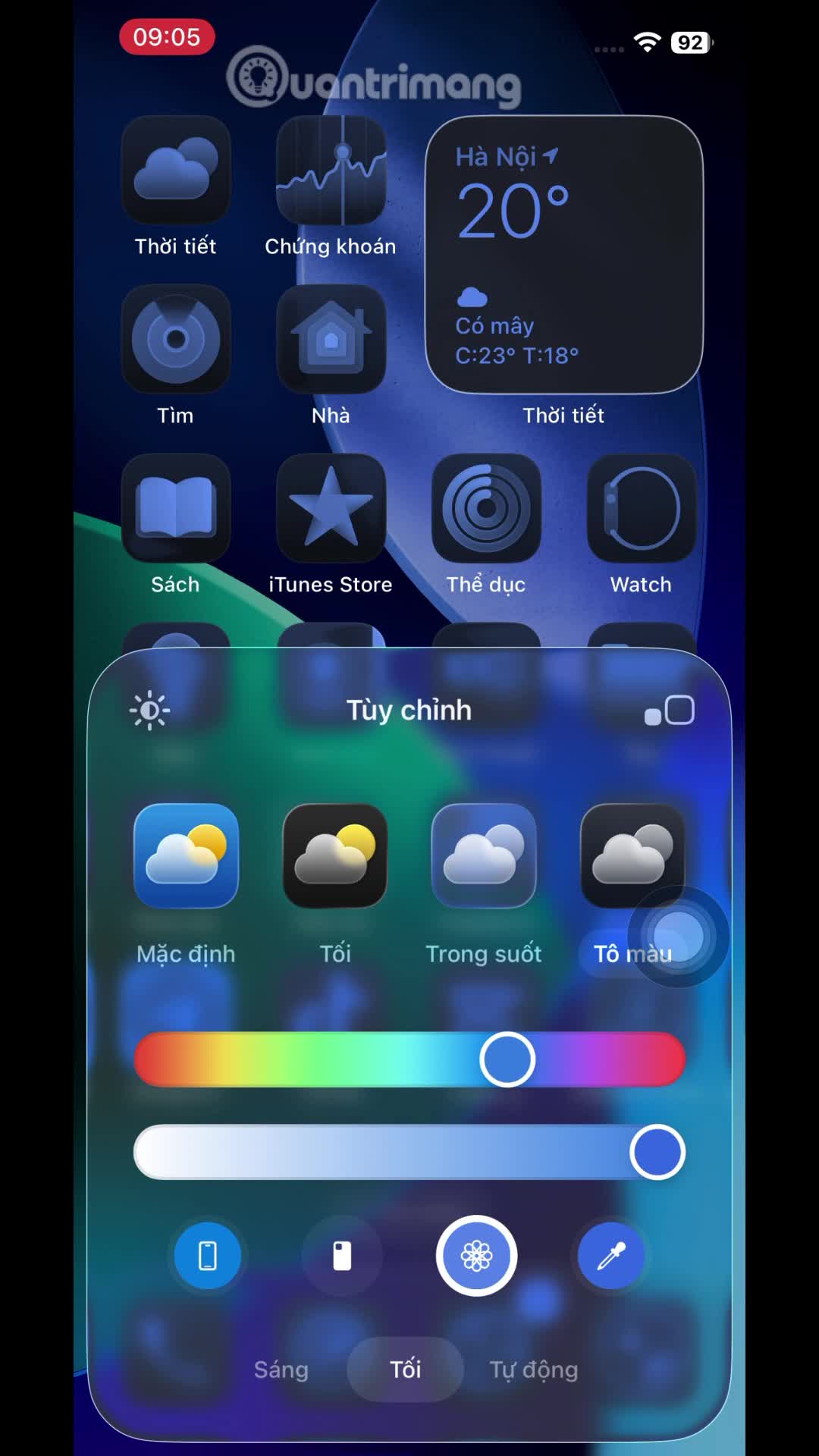 Cách đổi màu icon màn hình phù hợp iPhone