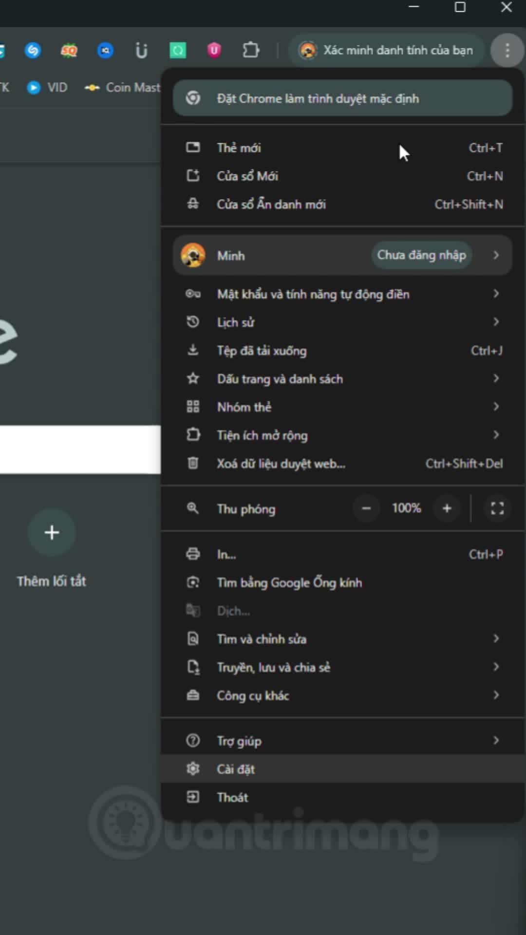 Cách xóa Yahoo Search trong Google Chrome