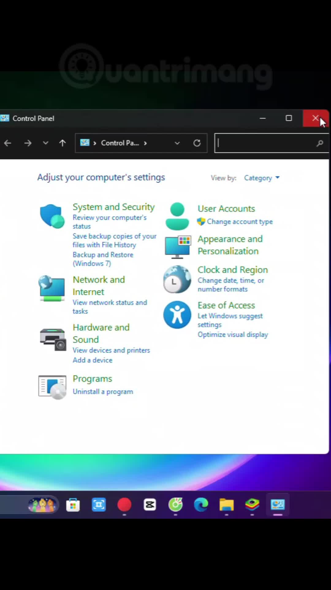 Một số cách mở Control Panel trên Windows 11