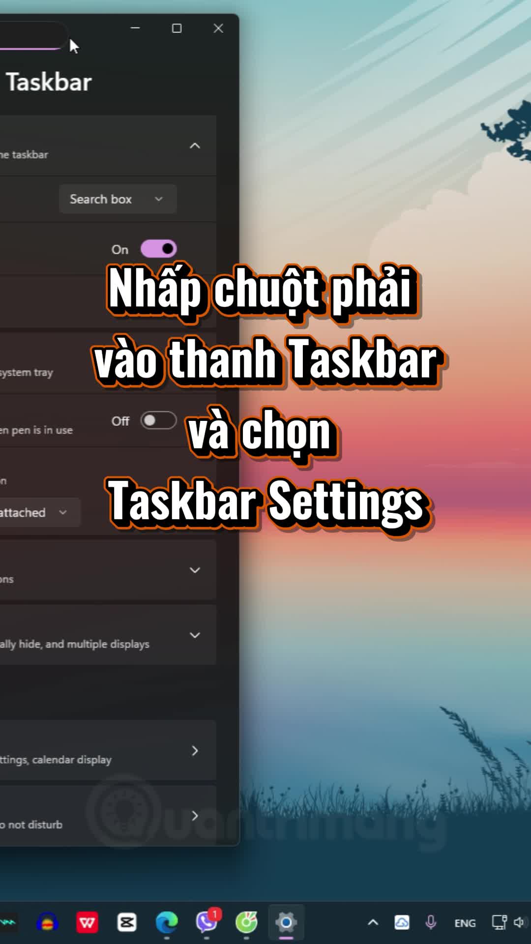 Cách ẩn thanh Taskbar trên Windows 11