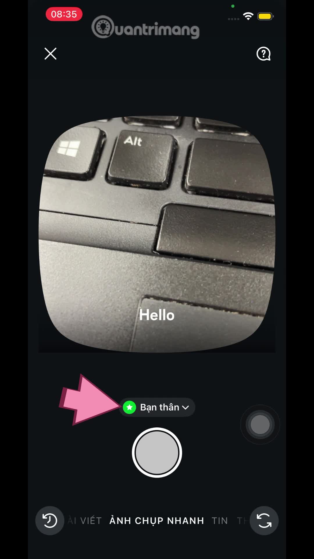 Cách dùng Quicksnap trên Instagram tương tự Locket