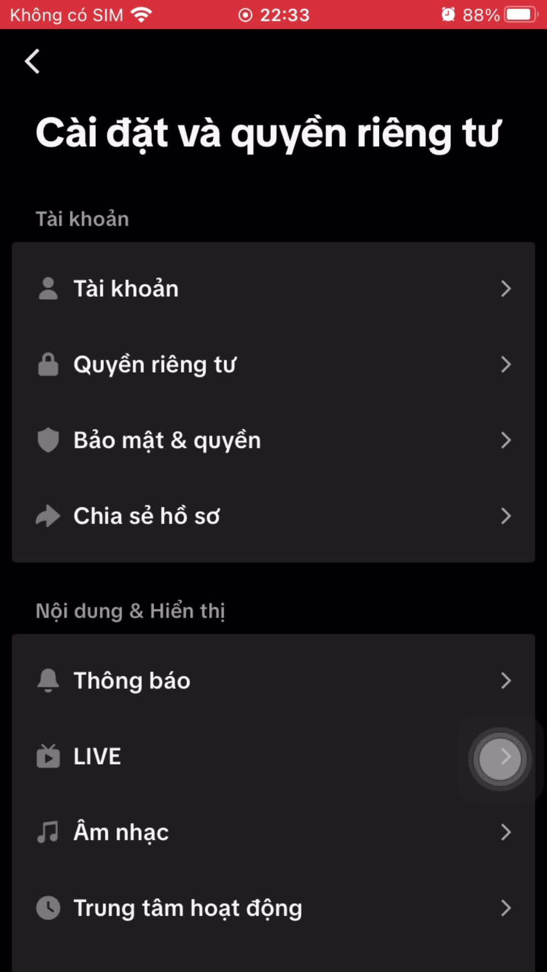 Hướng dẫn hủy kích hoạt tài khoản TikTok