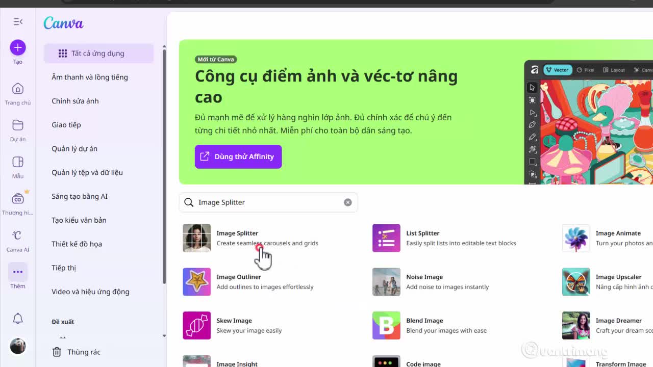 Hướng dẫn chia nhỏ ảnh bằng Canva rất đơn giản