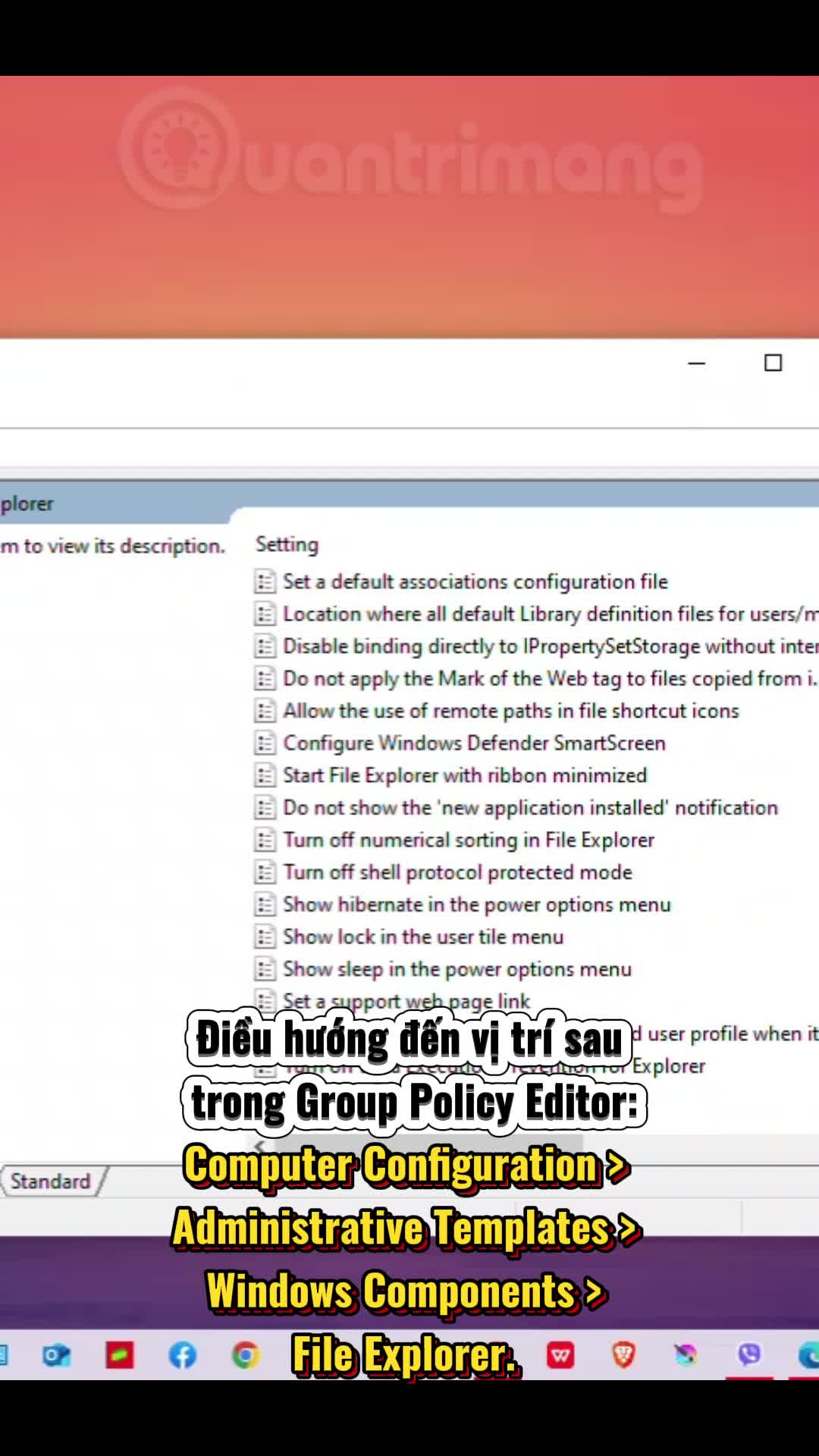Hướng dẫn bật tắt SmartScreen bằng Group Policy Editor