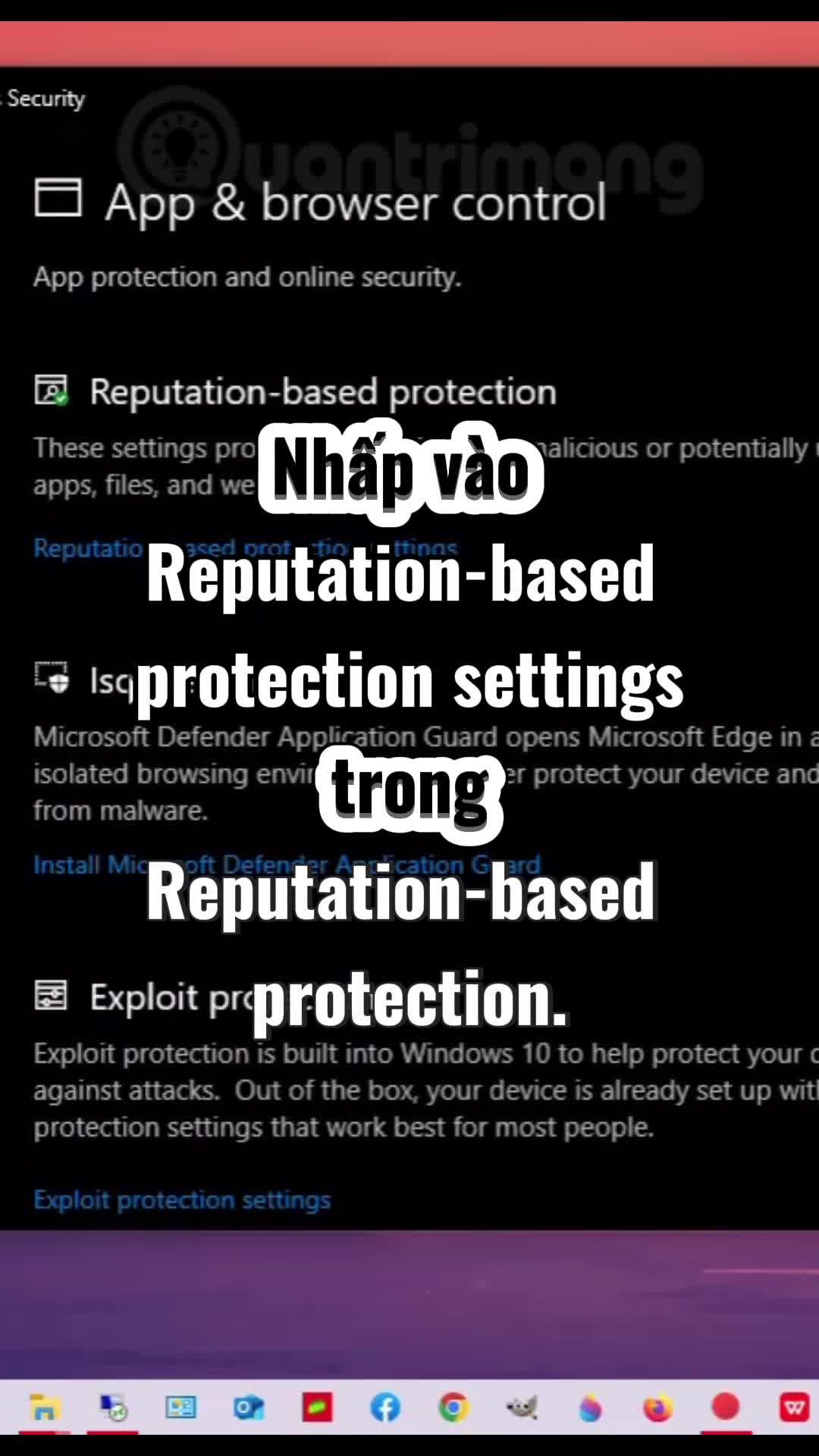 Hướng dẫn tắt SmartScreen bằng ứng dụng Windows Security