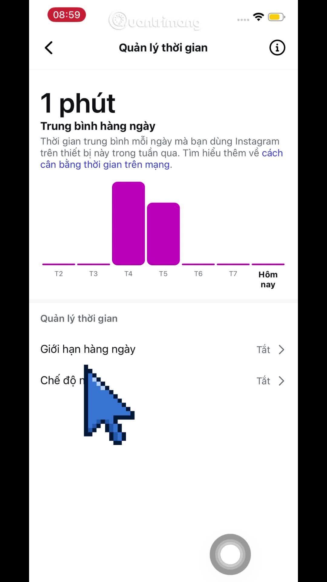 Cách tạo giới hạn thời gian sử dụng Instagram