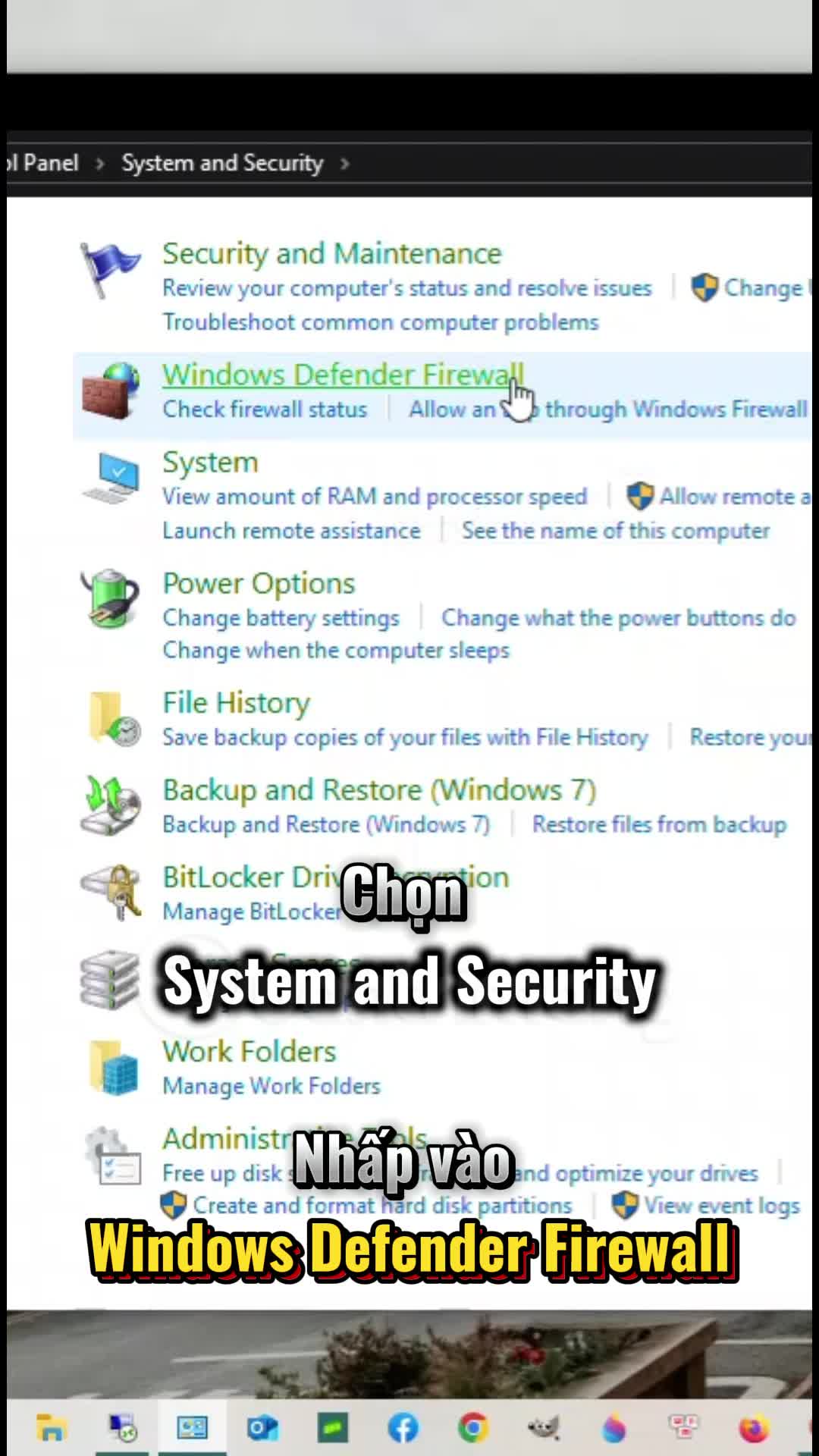 Hướng dẫn tắt tường lửa Windows 10 bằng Control Panel