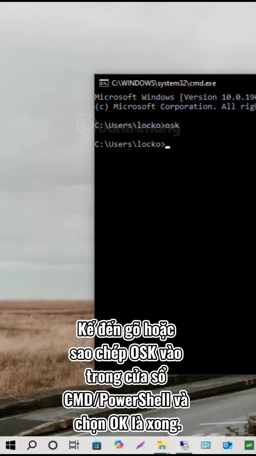 Hướng dẫn chạy bàn phím ảo qua CMD/PowerShell
