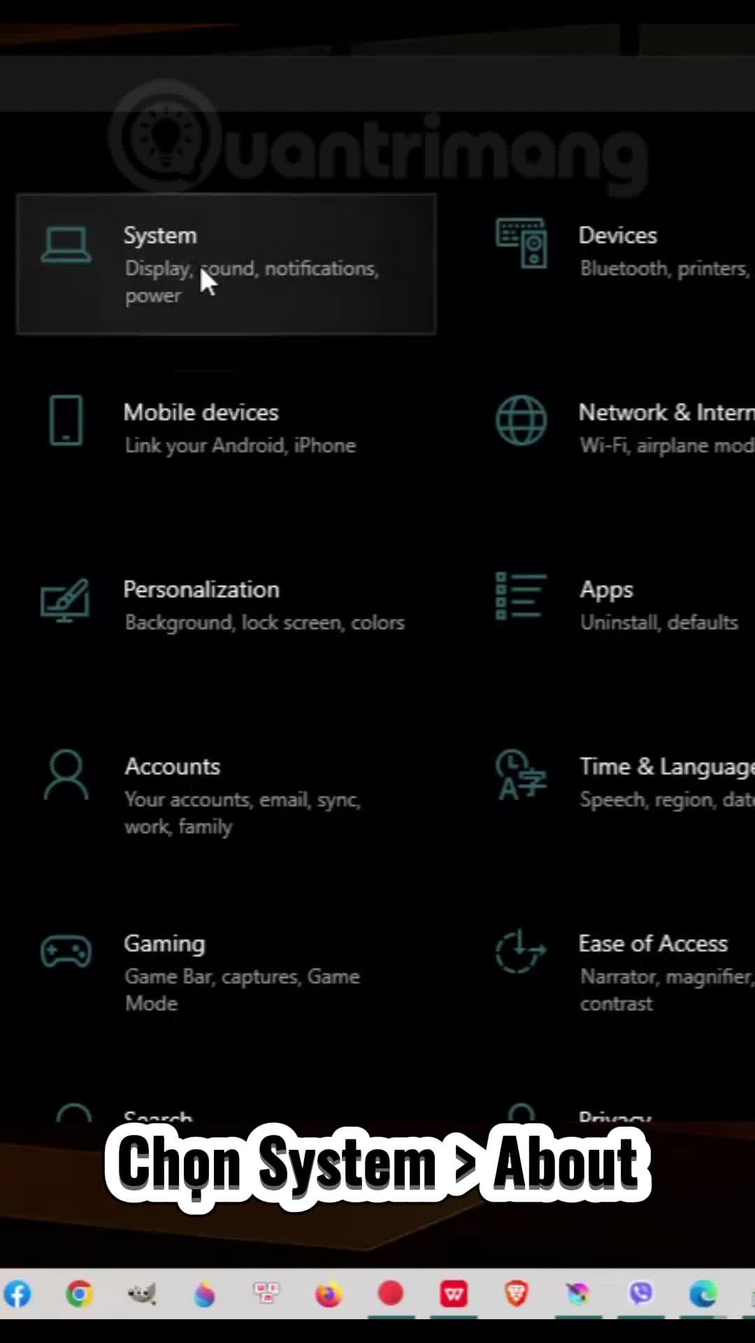Cách mở System Properties đơn giản từ Settings