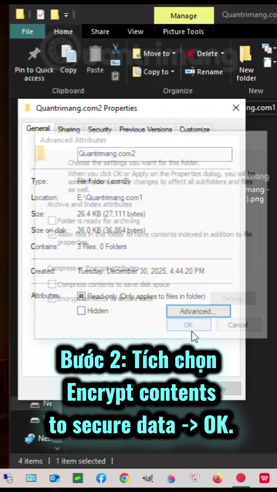 Cách mã hóa dữ liệu EFS - Encrypting File System Windows 10