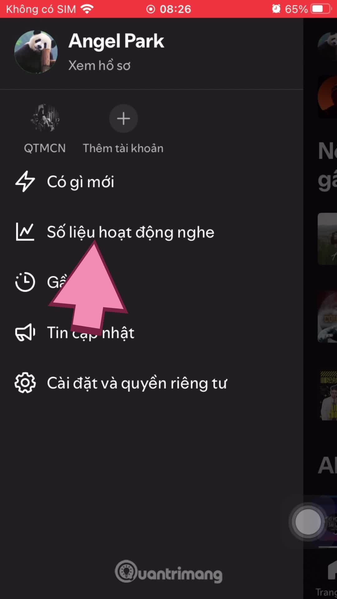 Hướng dẫn xem thống kê nghe nhạc hàng tháng Spotif