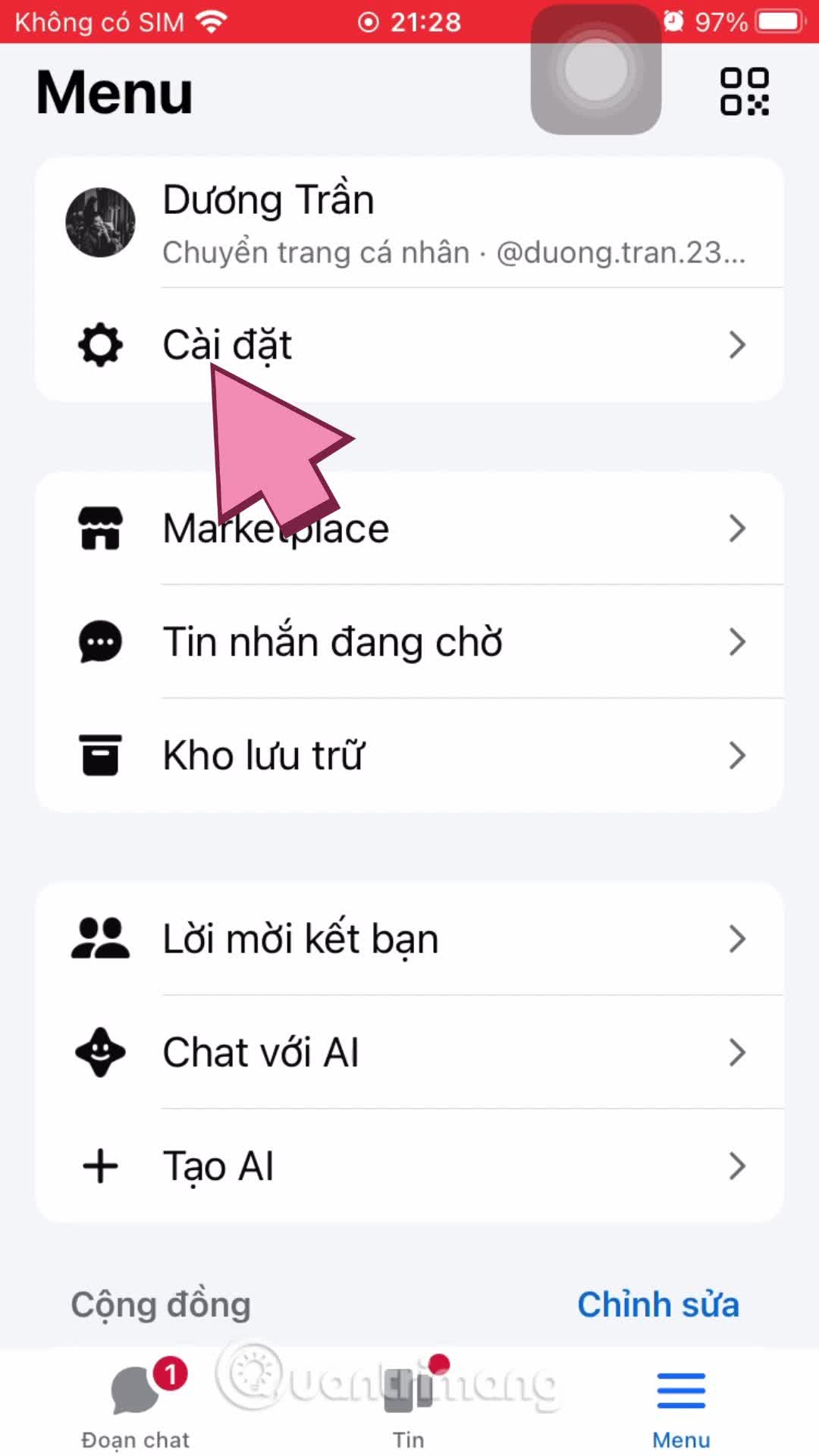 Cách tắt mã hóa đầu cuối trên Messenger