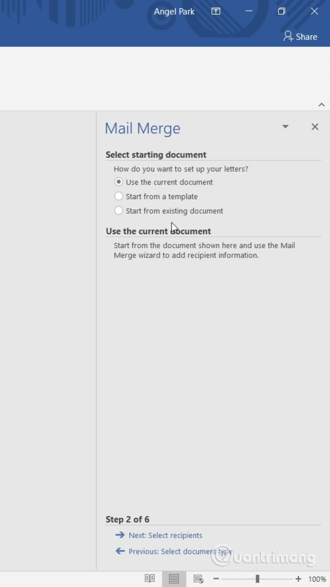 Cách sử dụng mail merge trong Word để trộn văn bản