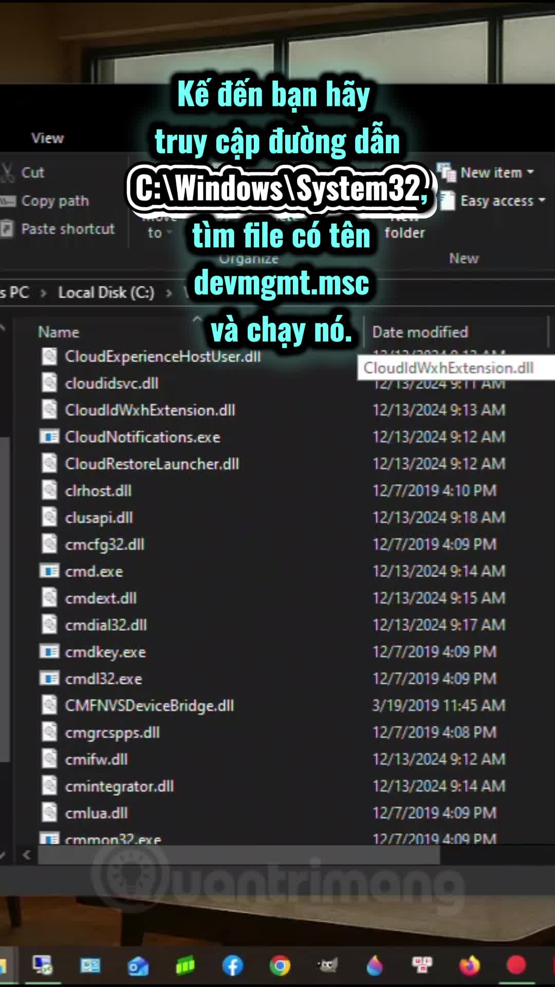 Chạy Device Manager qua thư mục System32 trên Windows 10