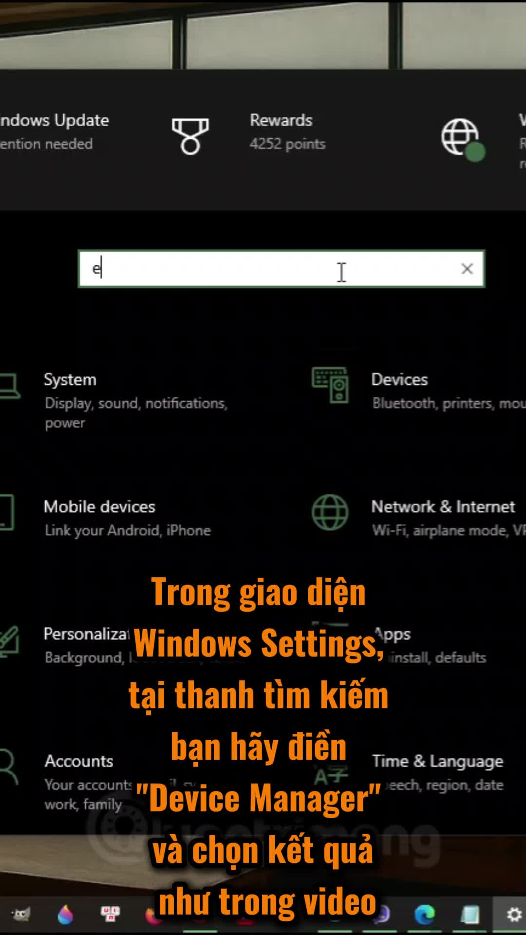 Khởi động Device Manager với Windows Settings trên Windows 10