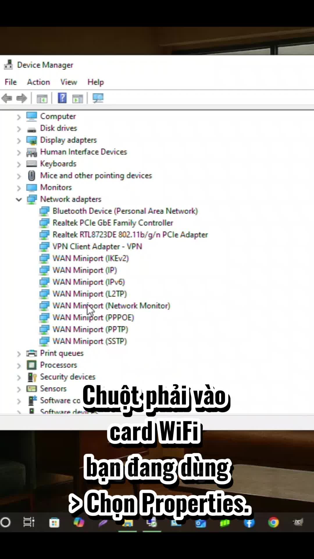 Hướng dẫn cách chuyển từ 2.4GHz sang 5GHz trong Device Manager