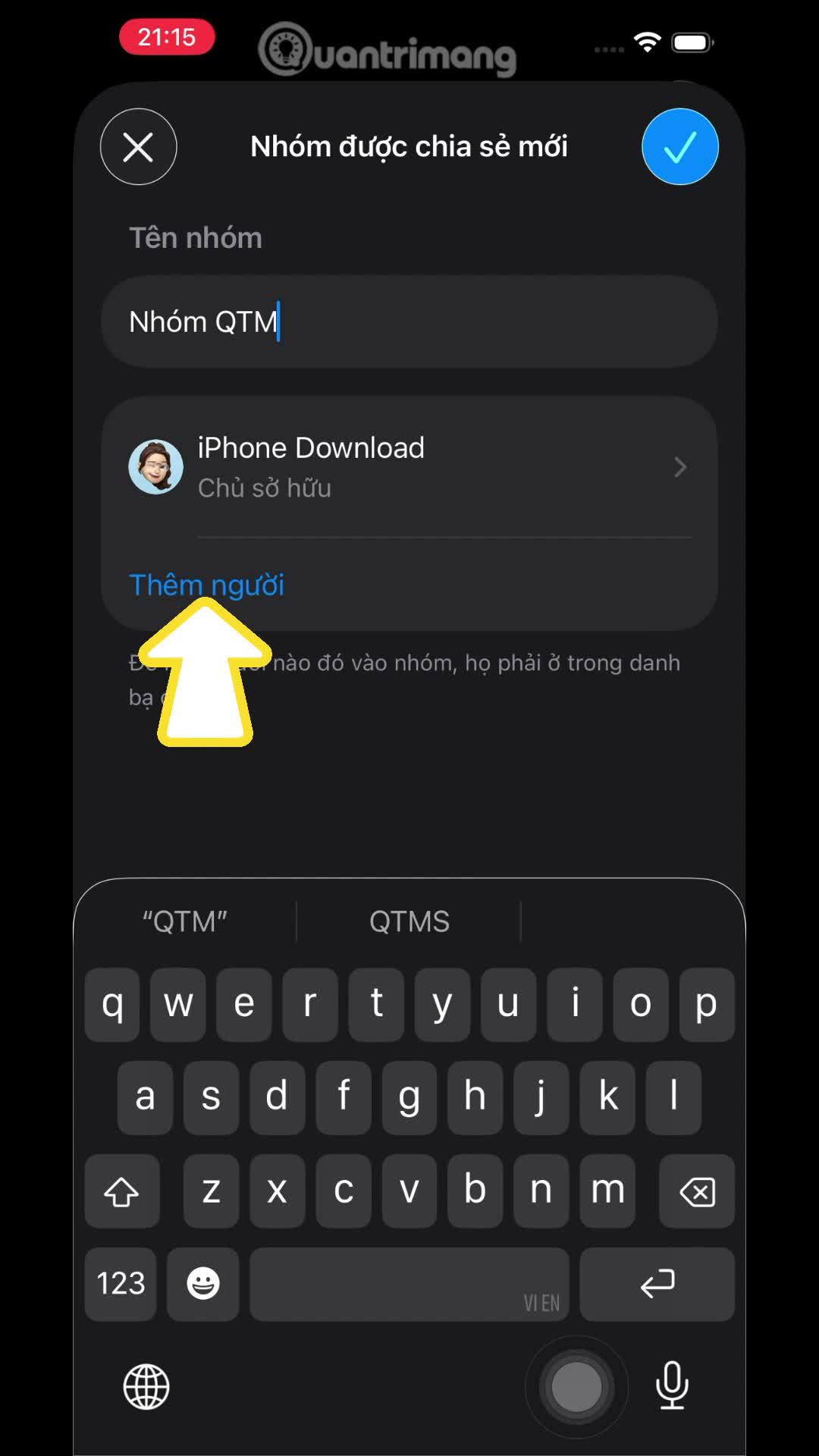 Hướng dẫn tạo nhóm chia sẻ mật khẩu trên iPhone