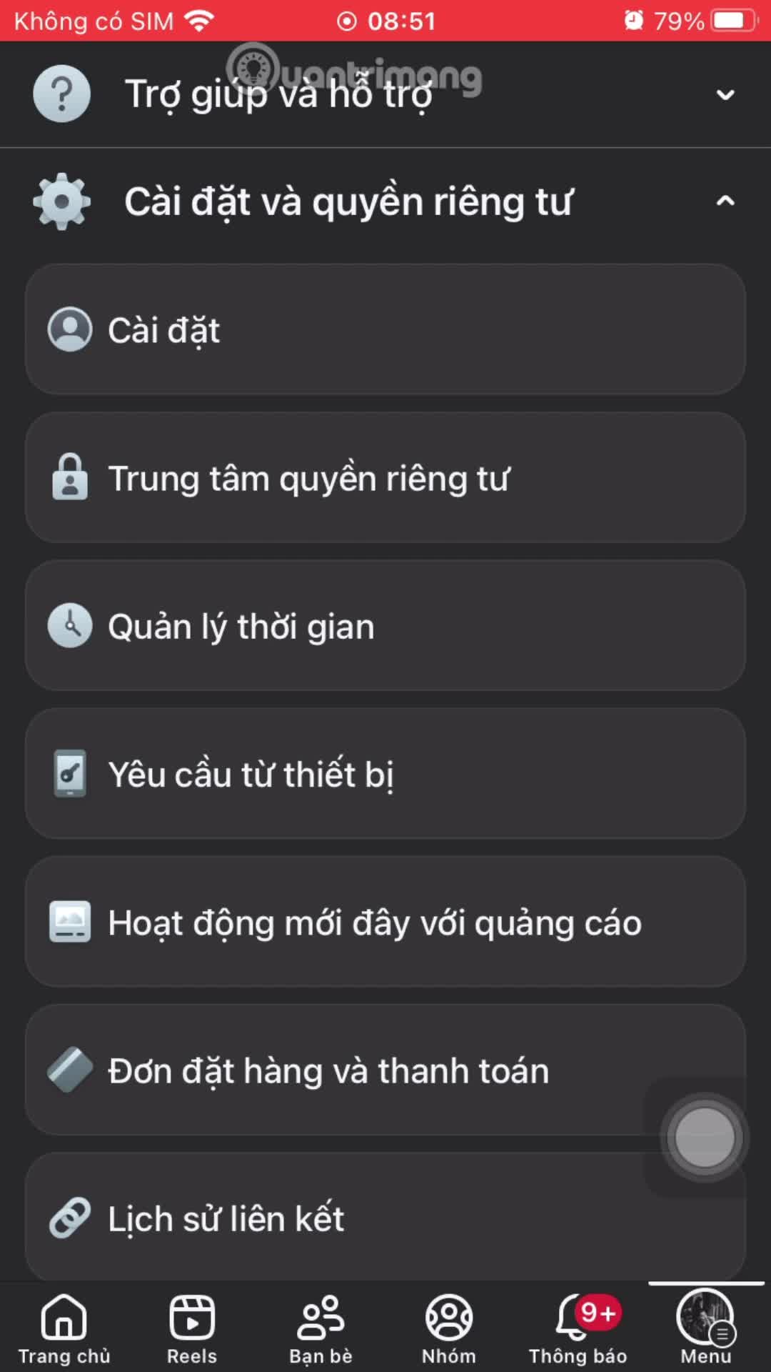 Tắt tự động điền thông tin liên hệ trên Facebook