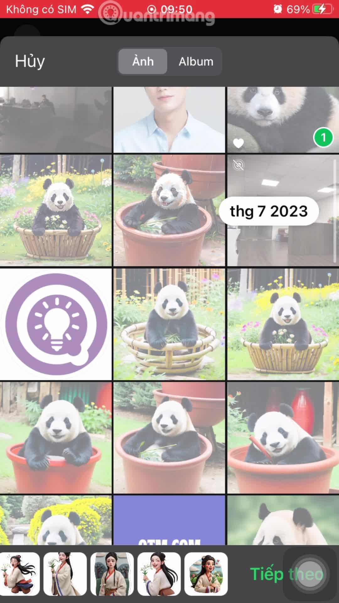Hướng dẫn ghép ảnh đăng status WhatsApp
