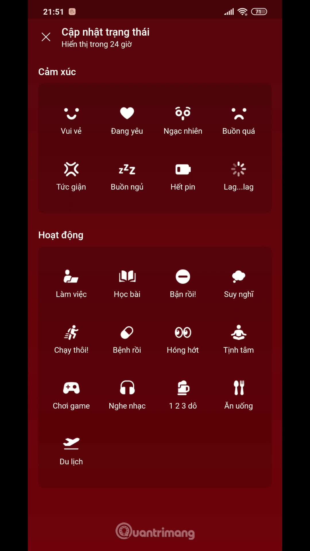 Hướng dẫn cập nhật trạng thái trên Zalo