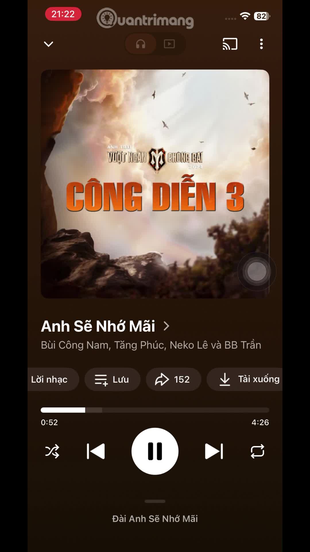 Cách chia sẻ nhạc YouTube Music theo thời gian